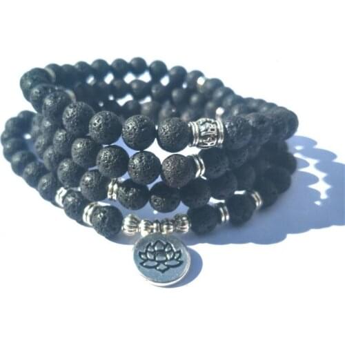 10 Models 108 Stone Rosary Beads Bracelets For Women Buddha Bracelet Men Jewelry Lotus Pendant Vintage Multilayer Yoga Jewelry