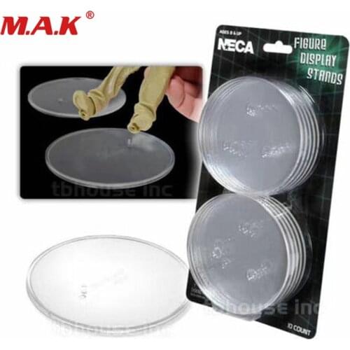 10pcs Transparent Base Display Stands For 6inches Action Figure Toys Dolls Collectibles Accessories Model Props