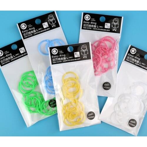 12pcs 25mm Loose-leaf Ring Key Ring Sealing Ring Binding Ring Fajas Binder Planner Plastic Ring Loose Leaf Binder Storage Ring