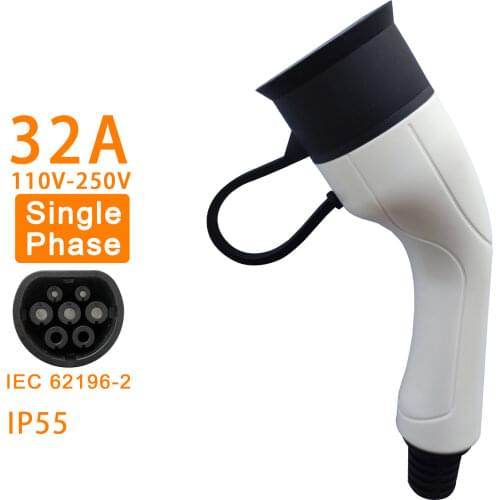 16A 32A EV Plug Charging Station IEC62196 Standard Type 2 Mennekes Connector Electric Car Charger EVSE Single/Three Phase