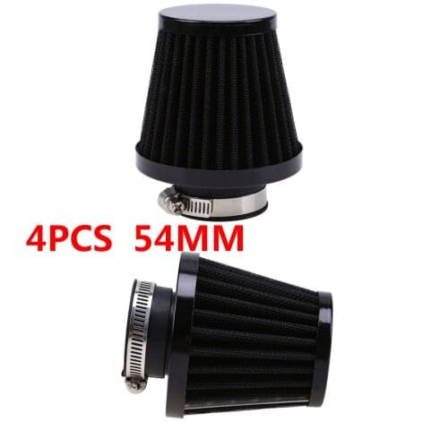 4PCS Universal 54mm Mushroom Head Motorcycle Carburetor Air Filter Cleaner Intake Pipe Modified Scooter