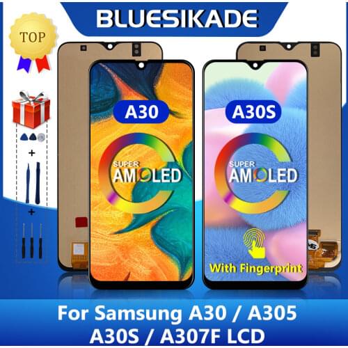 6.4" AMOLED For Samsung galaxy A30 LCD SM-A305F SM-A305FN/DS Display Touch Screen Digitizer For Samsung SM-A305FN Assembly Part