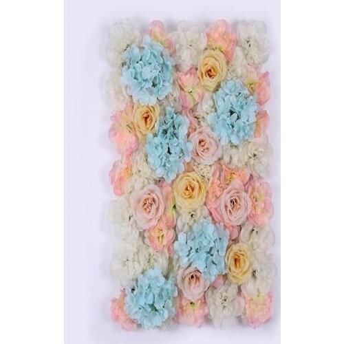 60X40CM Artificial Flowers Wall Wedding Flower Backdrop Silk Rose Hydrangea Flowers Wall Road Leading Flowers Event Party supply