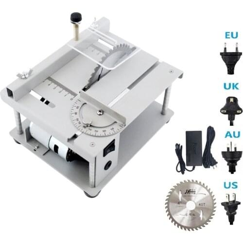 775 Motor 96W 63mm HSS Blade R1 Mini Table Saw Small Woodworking Electric Bench Saw Handmade DIY Hobby Model Crafts Cutting Tool
