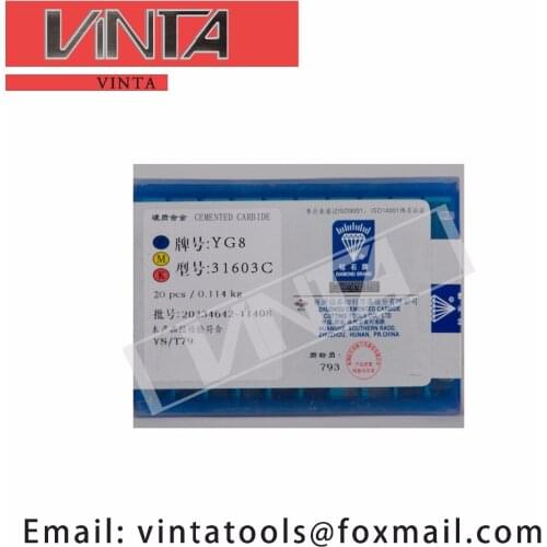 Free shipping high quality 20pcs/lots 31603C YG6/ YG8/ YW1/ YW2/ YT5/ YT14/ YT15 cnc carbide welding inserts