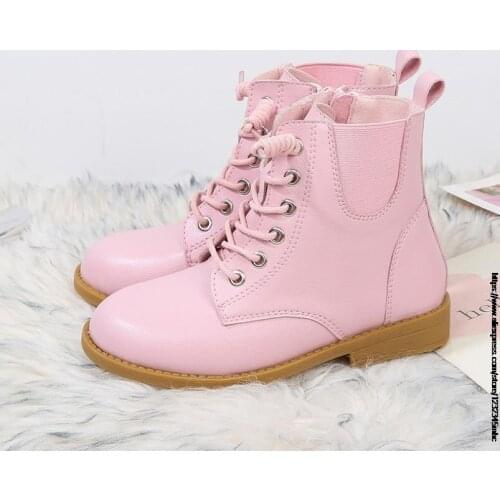 Girls Boots Winter New Childrens Comfortable Warm Fashion Kids Plus Velvet Korean-Style Genuine Leather Soft Bottom Shoes