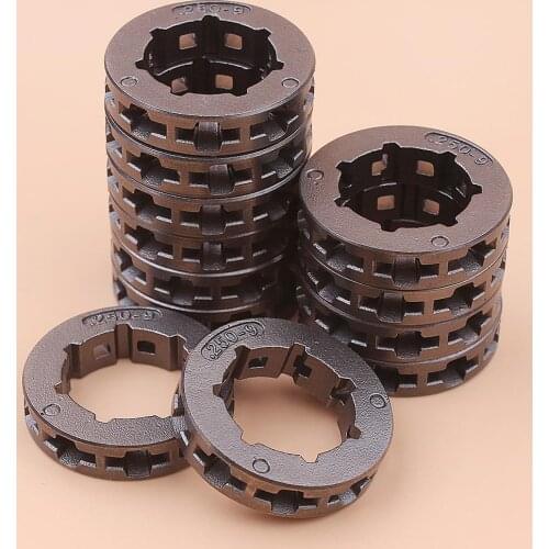 12pcs/lot .250" 9 Teeth Chain Drive Sprocket Rim For Husqvarna 40 45 49 50 51 55 154 254 257 Jonsered 490 590 450 Small 7 Spline
