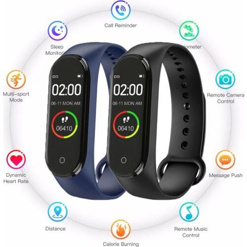 Digital watch M4 Sport Watch Heart Rate Blood Pressure Monitoring Male And Female Pedometer Bluetooth Anti-lost Cable Cell Phone