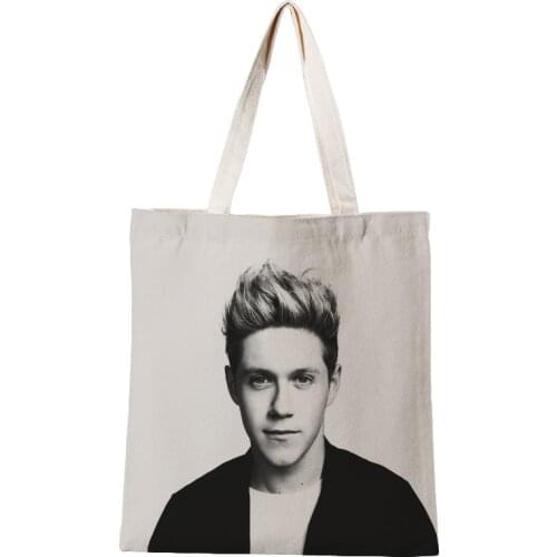 Ladies Handbags Niall Horan Canvas Tote Bag Cotton Cloth Shoulder Shopper Bags for Women Eco Foldable Reusable Shopping Bags