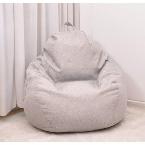 Sale 90x110 Cotton Lazy Sofa Cloth Bean Bag Sofa Cover Without Filler Lounger Seat Bean Bag Tatami Chairs Covers Dropshipping
