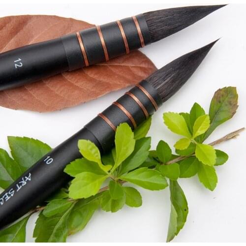 Artsecret 65rpy High-grade squirrel hair brush set black and red fat mop pen hook pen to learn hand-drawn round head