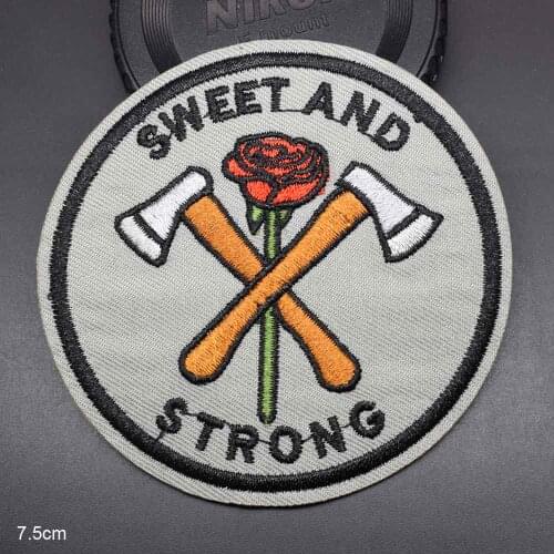 Ax Flower Iron On Full Embroidered Clothes Patches For Clothing Stickers Garment Wholesale