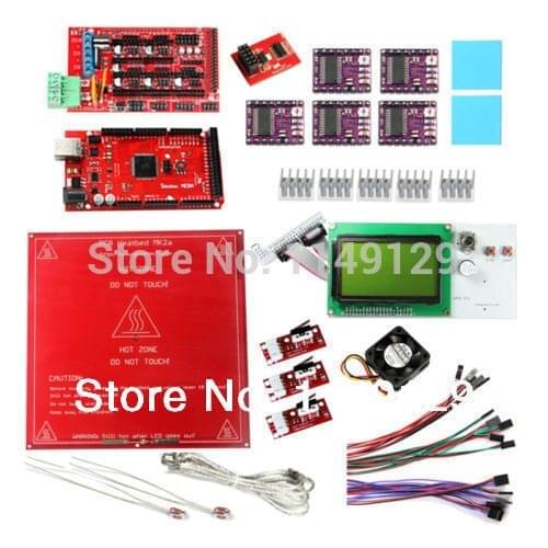 Geeetech New Heatbed MK2a+DRV8825 Stepper Driver+LCD2004 Display+ RAMPS1.4+Mega2560,thermistor etc. for 3D Printer Prusa Mendel