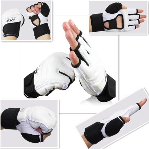 Taekwondo gloves WTF approve PU leather adult kids MMA Boxing glove karate martial arts kung fu protector Wing Chun hand guard