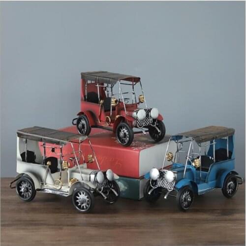 Retro vintage metal crafts/car model Creative figurines home decor Office desk decorative living room decoration ornaments A29