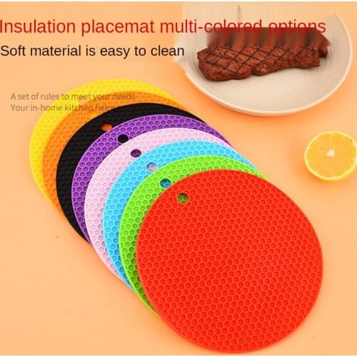 Round Heat-resistant Silicone Mat, Beverage Coaster, Non-slip Mat, Heat Insulation Table Mat, Kitchen Accessories