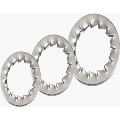 Stainless steel washer internal serrated self locking m4m5m6m8m10m12