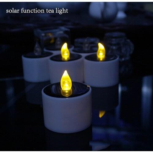 Solar LED Candle Lights Electronic Flameless Light for Holiday Christmas Home Decor