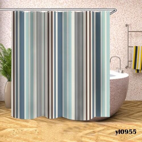 Stripe Shower Curtain Waterproof Geometric Bath Curtain For Bathroom Bathtub Large Wide Bathing Cover Home Hotel Tenda Da Doccia
