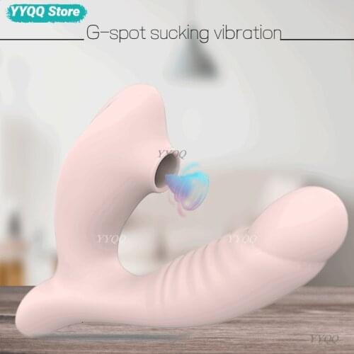 Womens Sucking Vibrator G-Spot Sucking Blow Pussy Sucker Tease Clitoris Stimulator Silicone Dildo Sex Toy Erotic Adult Products