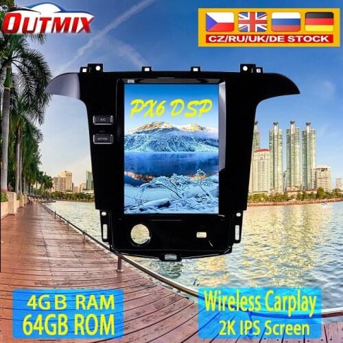 4+64G For Ford S-Max Galaxy Android Radio tape recorder 2007-2015 Car Multimedia Player Stereo head unit Tesla Style GPS Navi