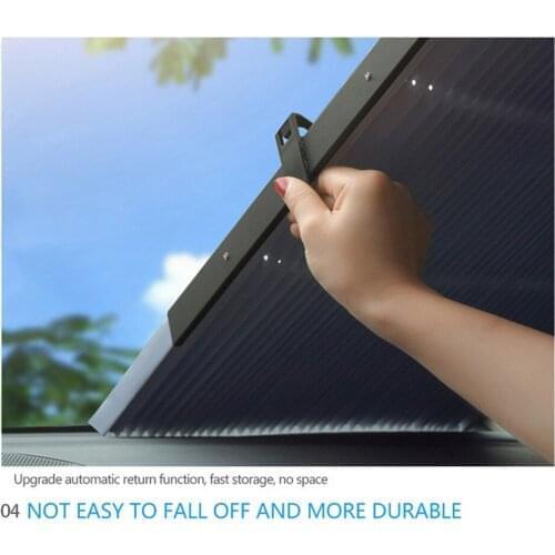 46/65/70cm Car Windshield Curtain Telescopic Folding Car Sunshade Cover Reflective Anti-UV drop temperature