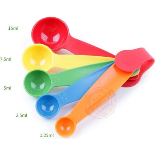 5Pcs/Set Multi Functional ABS Measuring Spoon Baking Cake Milk Powder Spoon Coffee Spoon Measuring Spoon Baking Tool