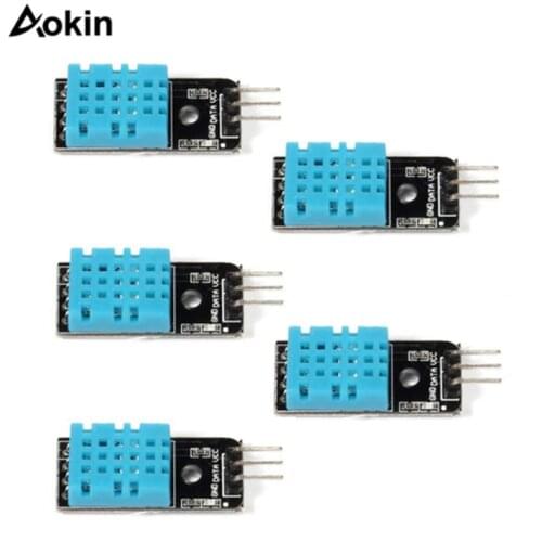 Aokin 5PCS/lot Temperature Humidity Sensor Module Digital DHT11 For Arduino Raspberry Pi 2 3