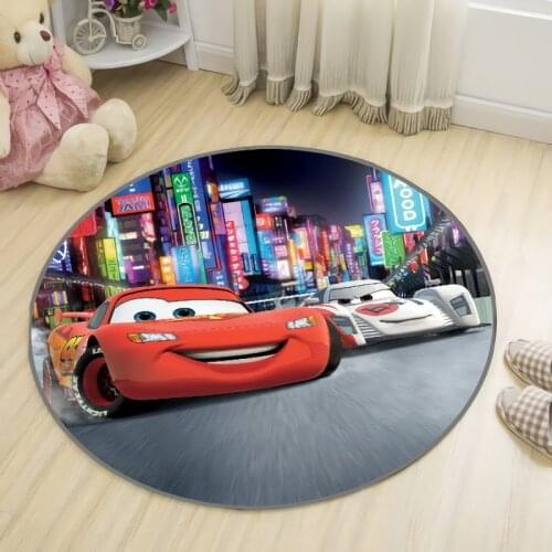 Cars Round 100cm Baby Play Mat Living Room Rugs Crawling Mat Floor Carpet for Kids Room Decoration Baby Gifts