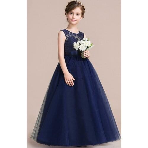 Organza Ball Gown for kids Girl Party Communion Dress Pageant Romantic Champagne Puffy Lace Flower For Weddings