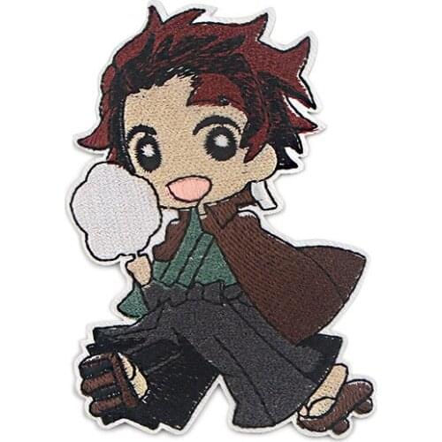 Demon Slayer Embroidery Patch Patch for Clothes Cartoon anime DIY Accessories Patch Iron on Patches AL3043