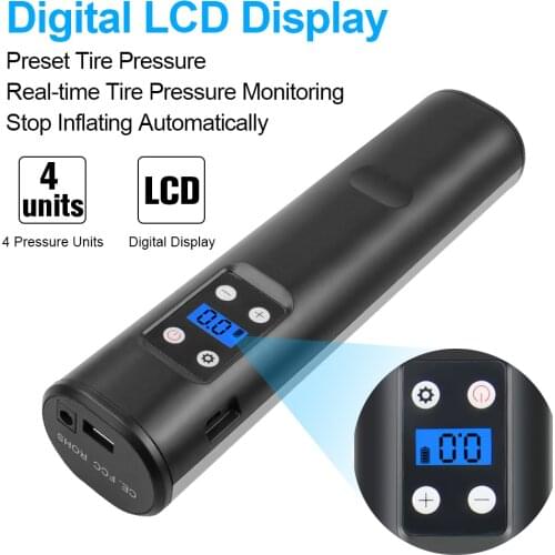 Compressor for Cars 150PSI Air Pump with Battery Portable Car Tyre Inflator for Car Motorcycle and Bicycle Tires Electric