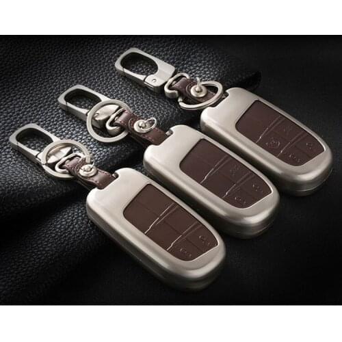 Leather Car Key Remote Cover Case For Jeep Grand Cherokee SRT Renegade Wrangler JK Compass 2017 Patriot car styling