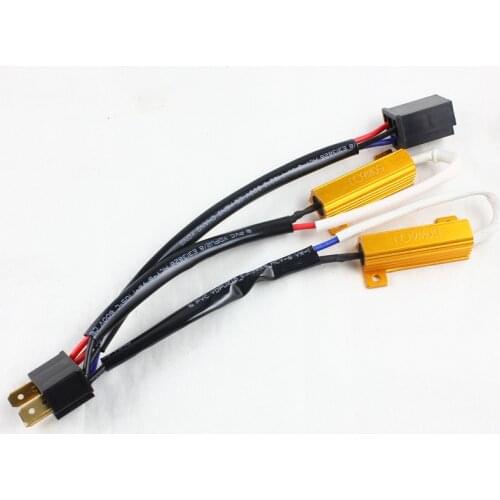 HID Xenon Warning Cancellers H4 50W 6Ohm Dual Resistor Fix hyper flash capacitor decoders 9003 HB2
