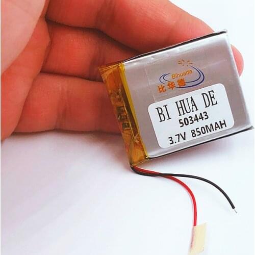 Li-Po 1pcs Wholesale 3.7V 850mAh 503443 Lithium Polymer Li-Po Rechargeable li ion Battery For Mp3 MP4 MP5 mobile electronic part
