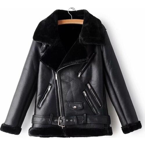 ZXQJ Vogue women black PU leather-clad Fad cool new lady zipper jackets streetwear female sashes suits moto girls chic sets