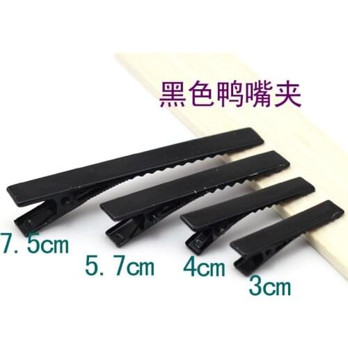 50pcs/lot Fashion Women Girl Baby Cute Black DIY Hair Accessories Hairpins head clips Duckbill clip 011015009
