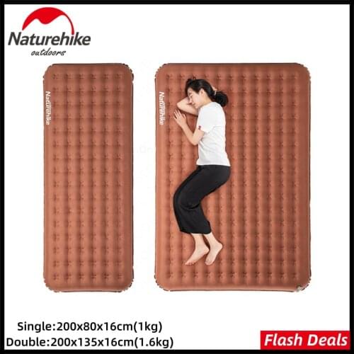Naturehike TPU Thickened Double Inflatable Mattress Camping Outdoor Siesta Portable Waterproof Soft Outdoor Mat For Camp Tent