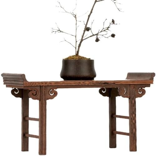 Cheap Chinese Low Tea Table Redwood Small Wooden Carving Decoration Base Vase Buddha Kistler Display Rack for Tea Coffee