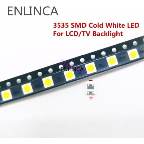 50-100pcs only Original For LG LED 2W 6V / 1W 3V 3535 Cool cold white LCD Backlight for TV smd led