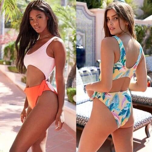 Sexy Women Ladies Swim Push-up Padded Bra Bandage Floral Bikinis Bathing Two-Piece Suit Swimsuit Swimwear Beachwear