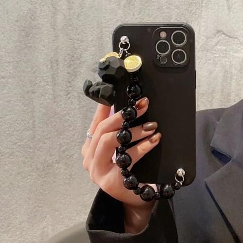 Shockproof Wrist Chain Phone Case for iPhone 12Pro Max 7 8 Plus XR X SE 2020 Cute Doll Bracelet Chain Hanging Case for iPhone 11