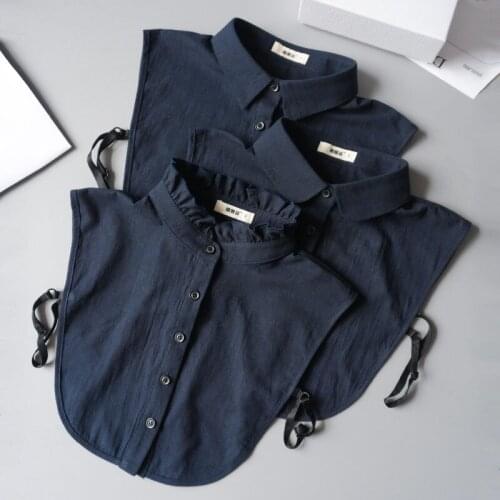 Detachable Lapel Shirt Fake Collar Fashion Black&White False Blouse leopard shirt omen Lady Detachable decorative collar retro