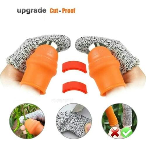 Garden Silicone Thumb Knife Vegetable Finger Plant Cutter Picker Picking Beans Gardening Tools Separator Fruit Sharp Blade Hand