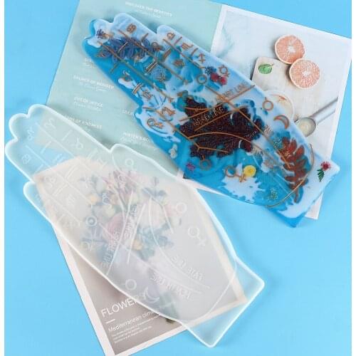 Palm Shaped Silicone Casting Stencil with Constellation Sign Tea Tray Soft Template DIY Baking Pan for Chocolate Coaster TS2