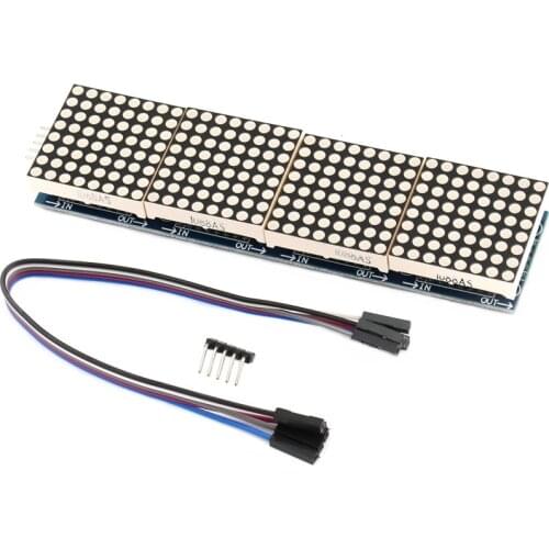 LED display MAX7219 Dot Matrix Module Microcontroller 4 In One Display with 5P Line 4 in 1 Red/Green tv led display panel