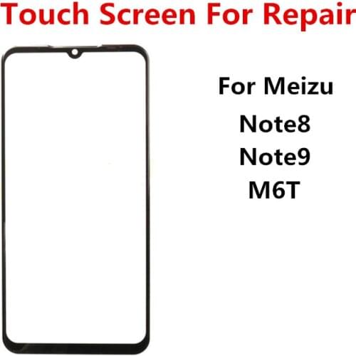 Note8 Outer Screen For Meizu Note 8 Front Touch Panel LCD Display Out Glass Cover Lens Phone Repair Replace Parts
