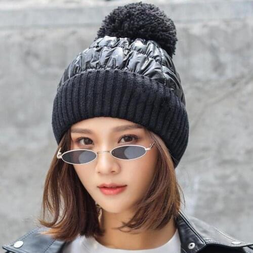 Winter Knitted Beanies Hats Velvet Thick Bib Mask Skullies Beanie Hat Dustproof Hats Female Warm Knitted Wool Cap For Women