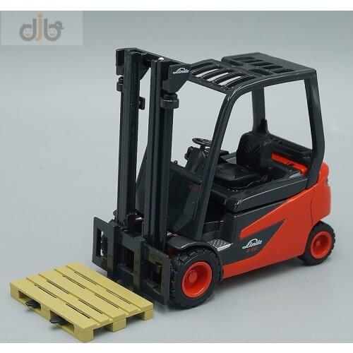 1:25 Diecast Truck Model Toys Linde Battery Counterbalanced Forklift For Collection