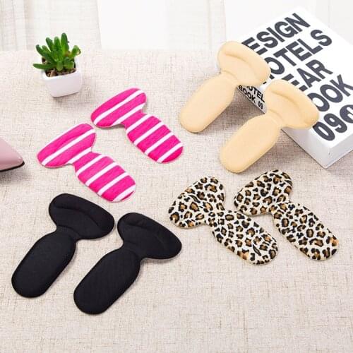 1pair Women T-shape High Heel Grips Liner Arch Support Orthotic Shoes Insert Insoles Foot Heel Protector Cushion Pads Sponge